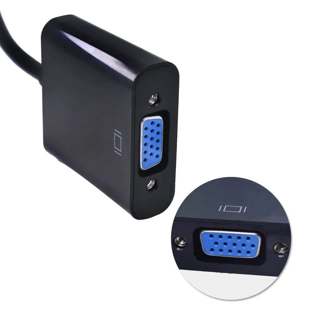 TISHRIC-Câble adaptateur compatible HDMI vers VGA 1080P HD Câble convertisseur numérique vers analogique pour PC portable
