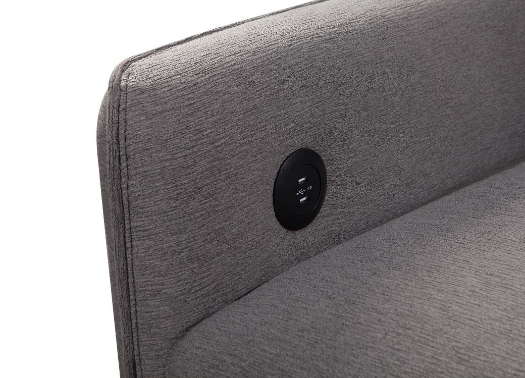 Europe Modern Style USB 2 seater Sofa Bed Foldable sofas with pull out bed and storage box