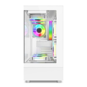 Yeni varış bilgisayar MATX oyun şeffaf durumda kabine CPU şasi masaüstü için temperli cam PC kasa ile - Product Image 3