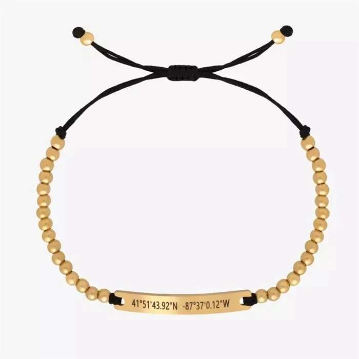 New Arrivals Design Multiple Colors Simple Design Adjustable Stainless Steel Beads Bar Bracelet For Women