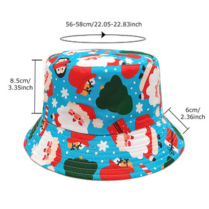 Châu Âu và Mỹ mới Santa Claus Snowman Snowflake <span class=keywords><strong>Fisher</strong></span> hat giáng sinh xô hat - Product Image 3
