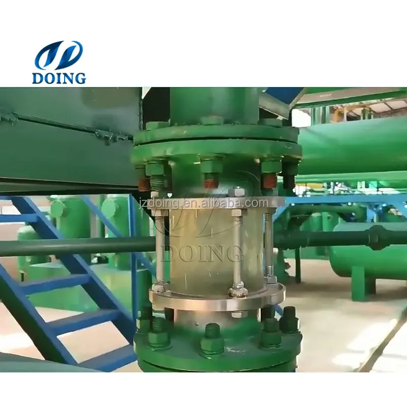DOING Group 2024 waste tire plastic pyrolysis machine Refine used tyre plastic to fuel oil recycling pyrolysis plant
