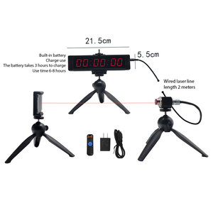 GANXIN LED 2.3 pollici/5 pollici/8 pollici telecomando basso alto treppiede orologio da corsa con temporizzazione di velocità di esecuzione con Timer da corsa Laser - Product Image 4
