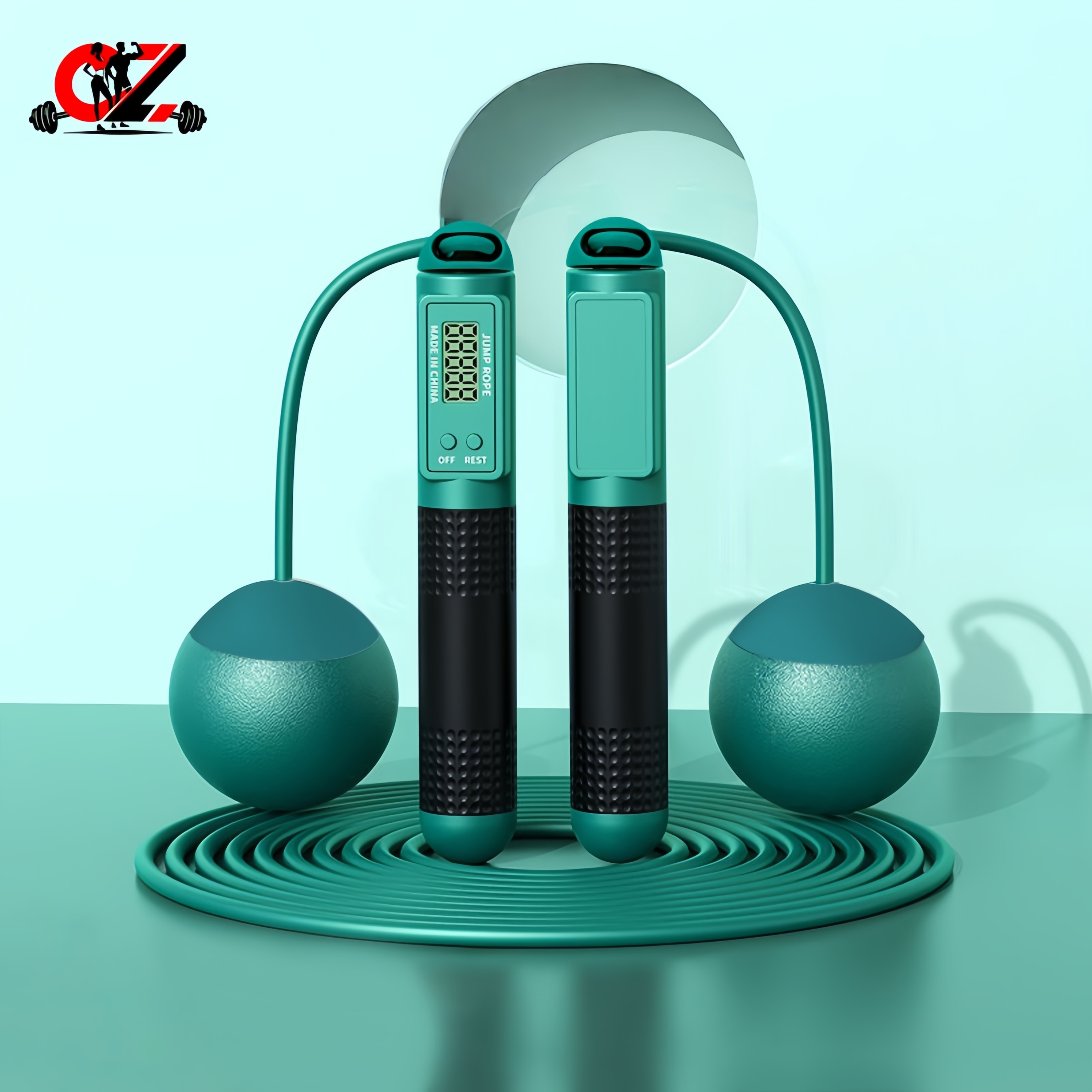 Army Green Weighted ball+steel wire rope