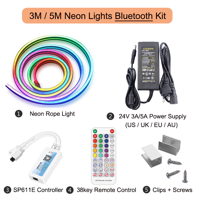 Kit de luz de neón Bluetooth