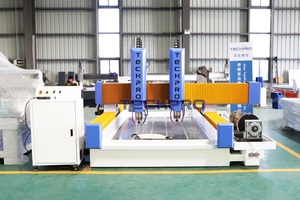 ЧПУ Каменный маршрутизатор 3d CNC каменная скульптурная машина с поворотным устройством для обработки каменной колонны - Product Image 2