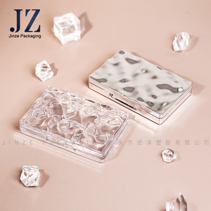 Nuovo Design Jinze 3D ondulato rettangolo vuoto ombretto custodia a forma di cuore chiaro con Design Logo Palette contenitore - Product Image 2