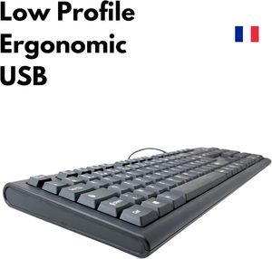 Un teclado AZERTY USB francés europeo-Teclado de calidad superior con diseño de idioma francés para computadora - Product Image 2
