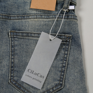 Rõ ràng hangtags may tùy chỉnh <span class=keywords><strong>Swing</strong></span> Thẻ Thiết lập chuỗi pin thiết kế mờ <span class=keywords><strong>vellum</strong></span> quần áo giấy treo thẻ với logo - Product Image 6