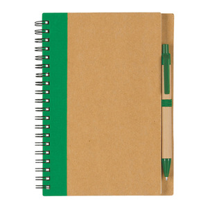Custom Logo A5 Spiral <strong>Notebook</strong> for Students and Travelers Kraft Paper Cover <strong>with</strong> Sticky <strong>Notes</strong> and Paper Ballpoint Pen