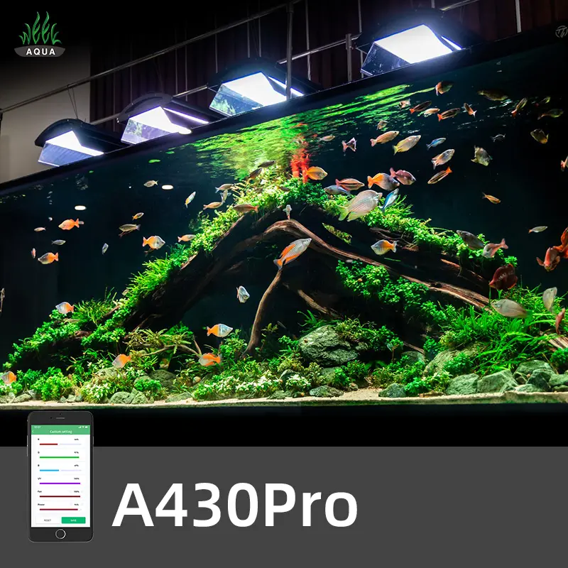 WEEKAQUA Ada 120w 12000k acquatico Aquascaping piante usate luce APP controllo completo spettro Led acquario luce 65 80 RGB 1-60