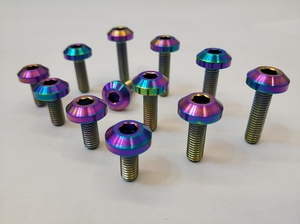 チタン合金ネジM6/M8/M10フラットトップキャップヘッド六角形オートバイディスクブレーキディスクブレーキエンジン純粋チタン