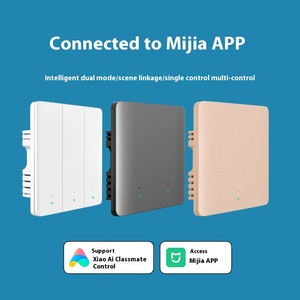 แอป Mijia รองรับ xiaoai เพื่อนร่วมชั้นควบคุมด้วยเสียง S12สวิตช์อัจฉริยะ IP65 10A ใช้ในบ้านเสาเดียว PC 3ทาง
