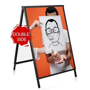 CYDISPLAY 24x36黑色铁海报架框架双面板人行道标牌海报支架海报标牌框架标牌