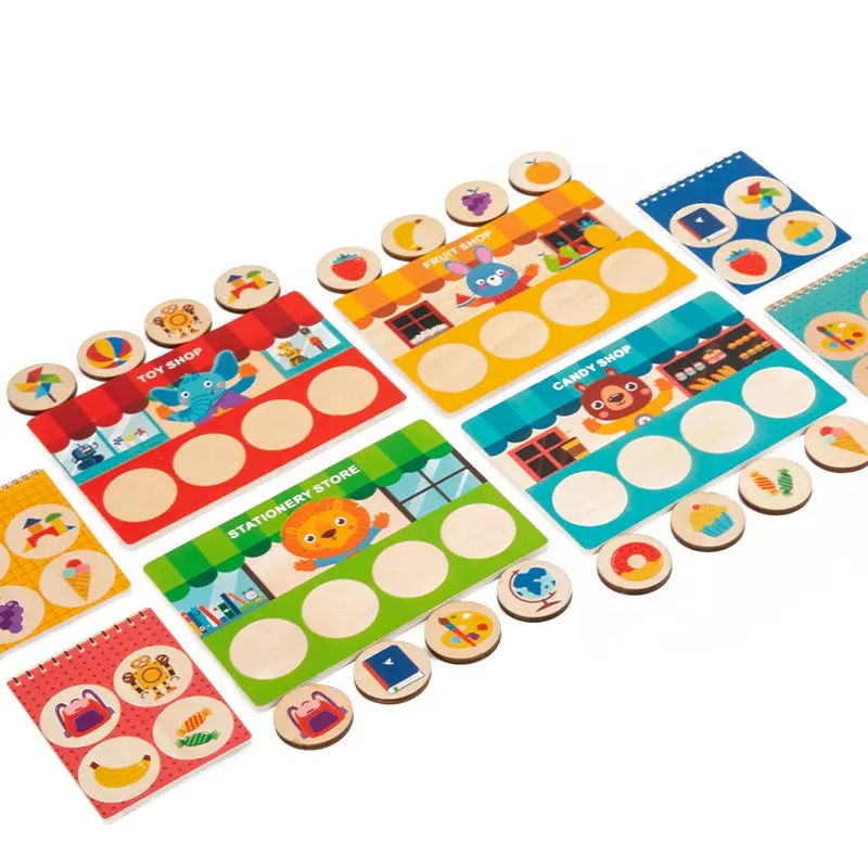 Nieuwe Kinderleuke Winkel Geheugenspel Kleuter Ouder Kind Puzzel Multi-Person Battle Table Houten Speelgoed