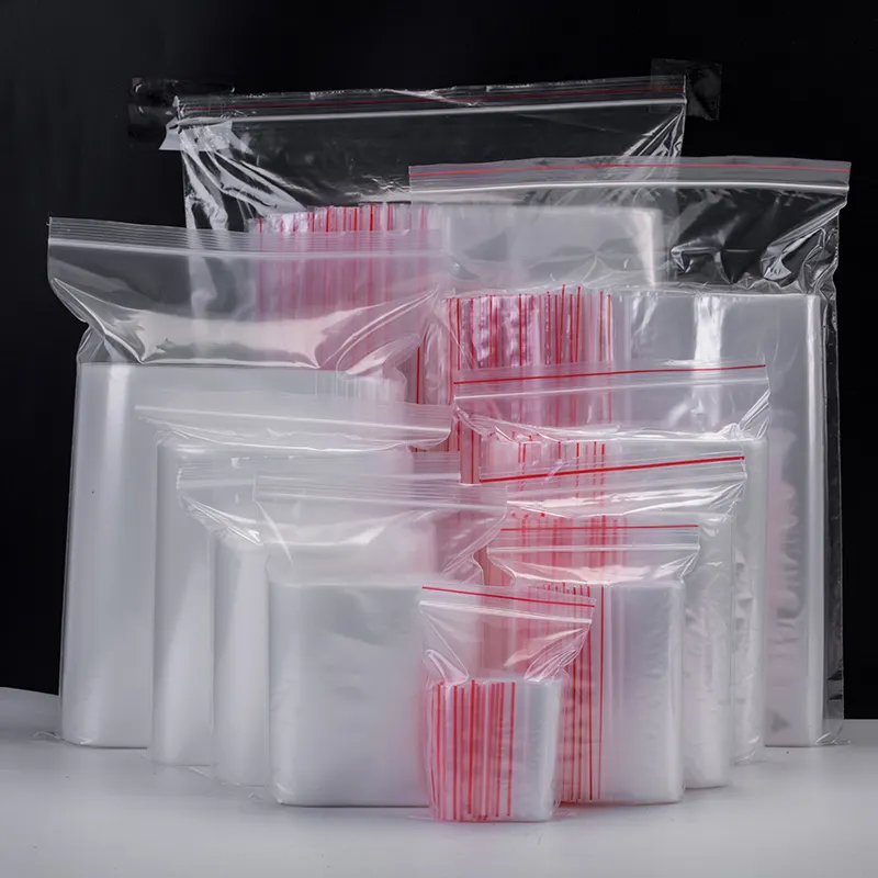Bolsa de sellado multifuncional reutilizable, bolsas de plástico PE con cierre de cremallera
