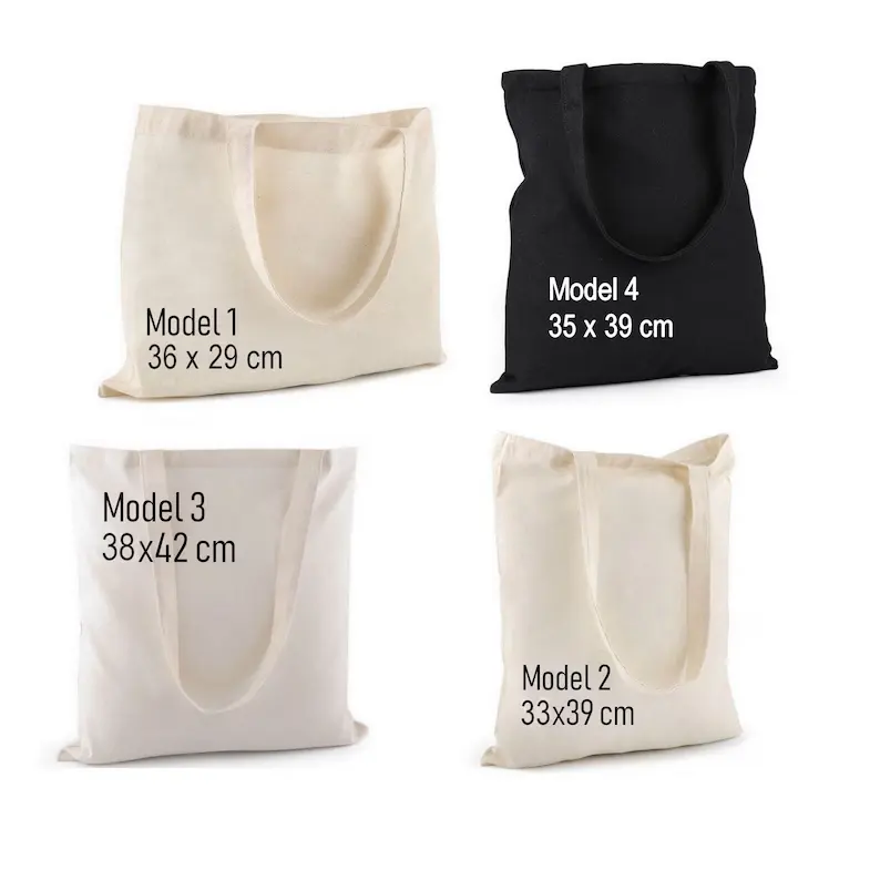Totebags Tote Bag Bolsas de lona lisas Bolsa de algodón Bolsas de algodón con logotipo personalizado