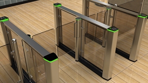 Cancello a battente per controllo accessi ad alta velocità con riconoscimento facciale e lettore di schede RFID velocità tornello con indicatore a <span class=keywords><strong>LED</strong></span> per palestre