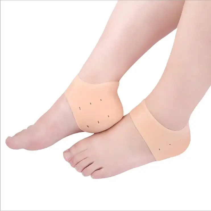 Hochwertiges Fußpflege-Fersenärmel schutz-Gel polster Atmungsaktives Loch Silikon-Knöchel kissen