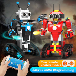 Intelligente Programmierung Roboter Pädagogische RC Roboter Block Set Smart Fernbedienung Roboter Modellbau Ziegel Spielzeug für Kinder