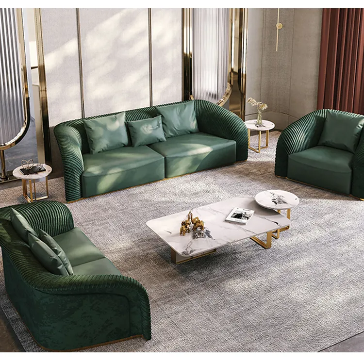 Divano villa di lusso italiano mobili da salotto modulari reali divano classico set soggiorno di lusso bellissimo tacchino