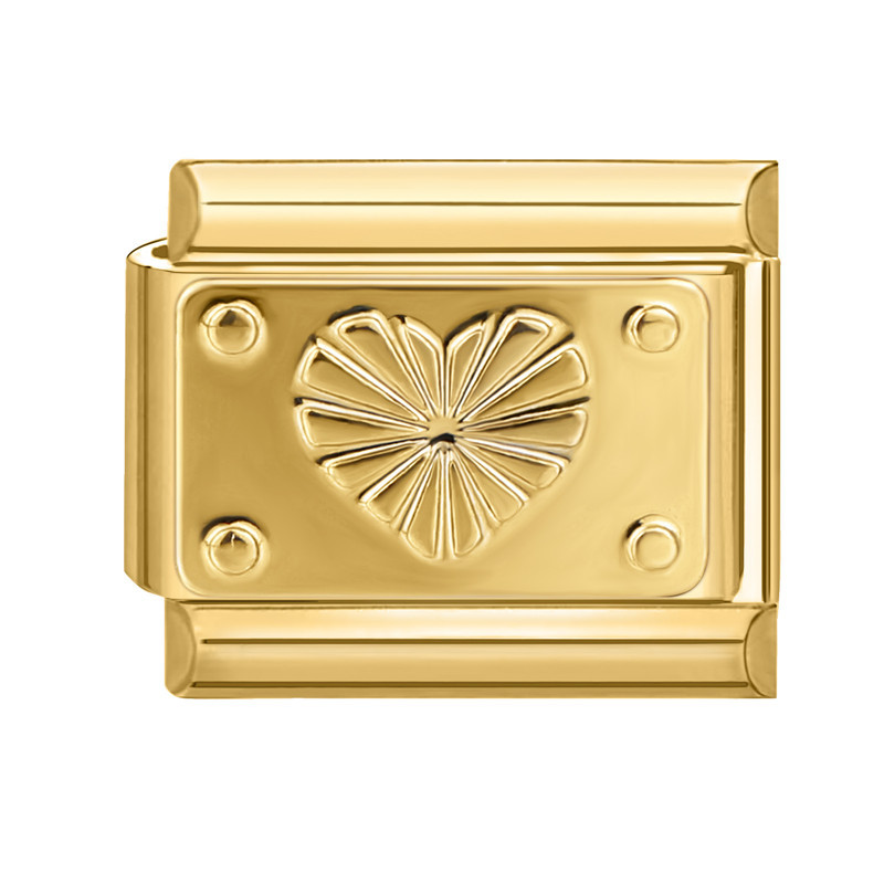 Heart on gold
