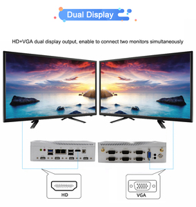 Sessiz 2 Intel I211 Gigabit RJ45 LAN ce-leron J4125 Mini PC 6 RS232 COM 6USB Watchdog masaüstü bilgisayar endüstriyel küçük PC - Product Image 4