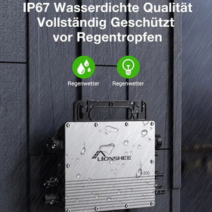 800W MPPT Grid Tie Micro Solar <strong>Inverter</strong> <strong>18</strong>-55VDC Solar Panel Input IP67 Built-in WiFi for 120VAC or 230VAC Home Grid Solar Power - Product Image 2