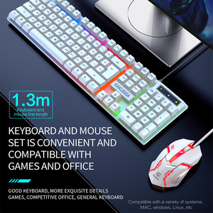KSC-734 Colorful LED <strong>Mouse</strong> <strong>Keyboard</strong> Set 104 Keys <strong>Desktop</strong> <strong>Computer</strong> USB <strong>Keyboard</strong> <strong>and</strong> <strong>Mouse</strong> Combos - Product Image 5