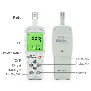 Higrómetro Digital humedad medidor de temperatura pantalla LCD-10-50C 5% RH ~ 98% RH - Product Image 5