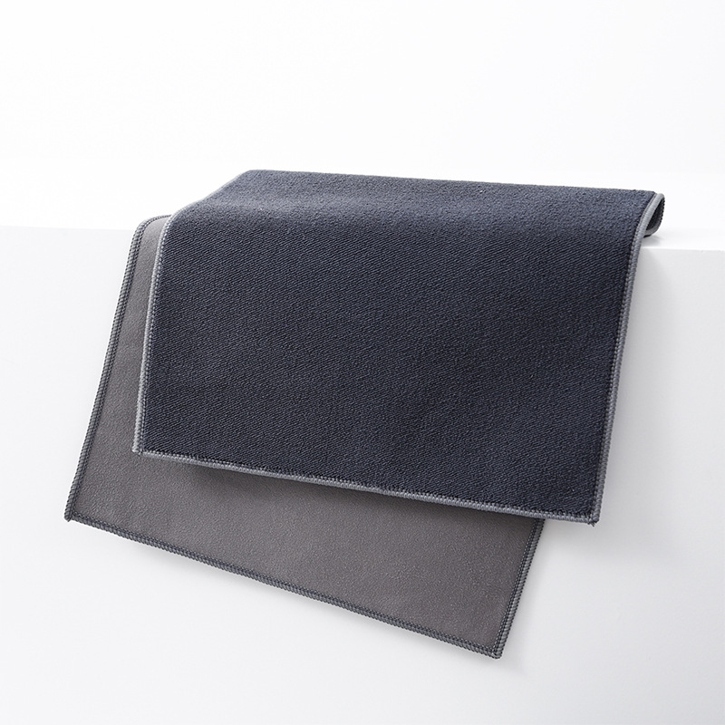 Suède + tissu éponge, gris double face
