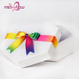 MSD Factory <strong>Custom</strong> Ready Made Gift Box Wrap Ribbon <strong>Bows</strong> rainbow Ribbon <strong>Bows</strong> With <strong>Elastic</strong> <strong>Loop</strong> for Gift Wrapping - Product Image 4