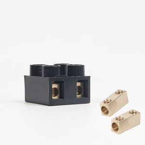 Bloque de terminales de alta corriente 20A/5P 500V con tornillos Conector de placa de empalme de conexión de base fija 60A/5P de latón - Product Image 1