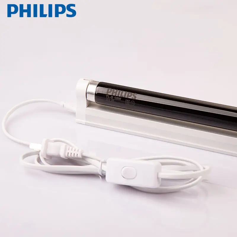 Philips lâmpadas fluorescentes especiais tld 18w/blb luz negra azul detecção de falha e inspeção residual