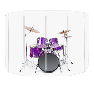 Tùy chỉnh rõ ràng <span class=keywords><strong>Acrylic</strong></span> trống lá chắn hình lục giác Bảng điều khiển âm thanh plexiglass tiếng ồn rào cản cách âm cho Nhà thờ âm nhạc Studio & Live sân khấu - Product Image 1
