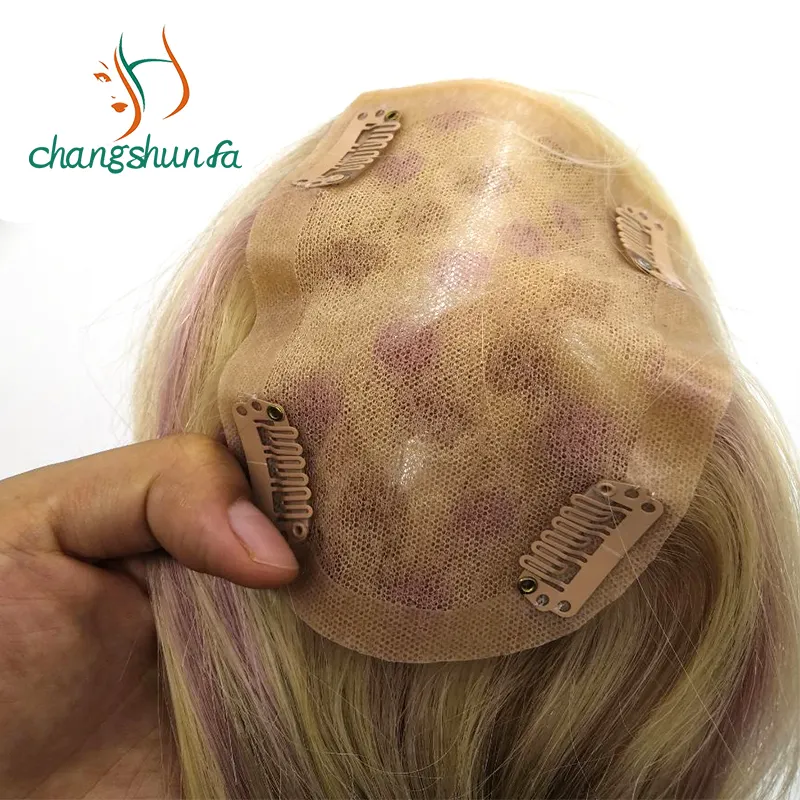 Echthaar Jüdische Topper Perücken Blonde Großhändler Nicht verarbeiteter Körper Welliger Brasilianer für Frau Europäischer Haarring-x Haar Nano Tip