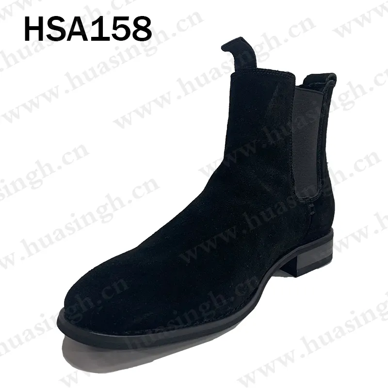 WCY, Luxus markt beliebte natürliche Wildleder Leder klassische Chelsea Stiefel Middle Cut Mode Kleid Schuhe für Männer/Frauen HSA158