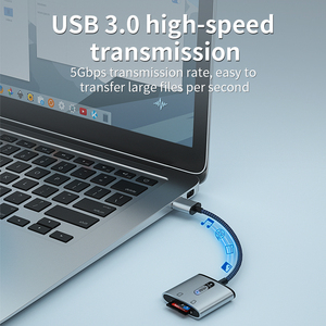 热销OTG读卡器usb 3.0多功能读卡器tf/sd 2合1双端口读卡器可同时读取 - Product Image 3