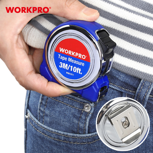 WORKPRO 3M(10FT) Số Liệu Inch Khuyến Mại Mạ Chrome Tự Động Kính Thiên Văn Mini Pocket Đo Băng Thép Biện Pháp Băng - Product Image 3