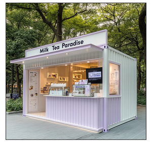 Tùy Chỉnh Thiết Kế Kinh Doanh Sử Dụng Kết Cấu Thép Di Động Modular Container Vận Chuyển Trà Sữa Cà Phê Cửa Hàng - Product Image 3
