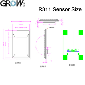 GROW R311 DC4.2-6V 256*360 Pixel Big Touch Area USB UART Fingerprint Scanner <strong>Sensor</strong> Module for <strong>Arduino</strong> Android Free SDK