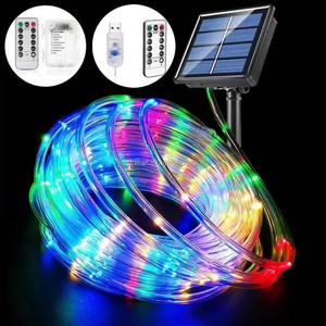 Christmas Supporting <strong>Custom</strong> Battery Operated USB Solar Made IP65 IP66 PVC Decorated Rainbow Tube LED Rope <strong>Lights</strong> for Holiday - Product Image 6