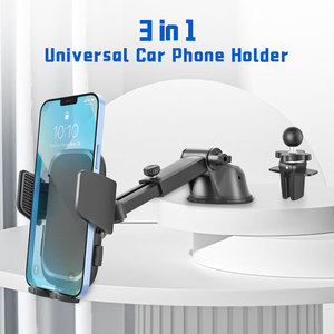 車のダッシュボード/フロントガラス/ベントカーマウントハンディホルターに適した4〜7インチの携帯電話に適合する3 in1携帯電話ホルダーマウント - Product Image 6