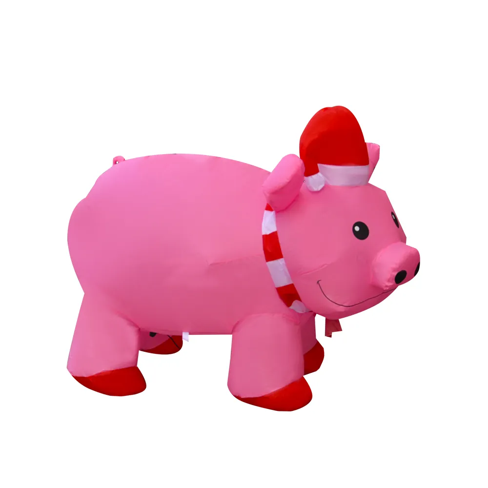 Pink Pig inflatable Christmas decorations inflatable christmas outside Yard inflatable animal for wholesale Outdoor