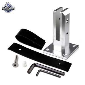 Çerçevesiz cam tıkaç | Balkon ve havuz korkuluk sistemi için paslanmaz çelik kelepçe - Product Image 5