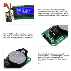 DS1302 Echtzeituhr modul mit elektronischen CR2032-Batteriemodulen und-Kits - Product Image 3