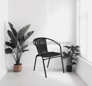 全天候可叠放户外藤条藤条堆放柳条椅聚氯乙烯椅 - Product Image 3