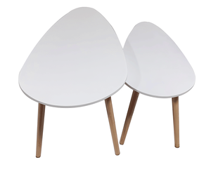 Mesa de centro de hoja de diseño moderno de lujo con luz Natural minimalista multifunción, juego de mesa de té de madera para sala de estar - Product Image 4