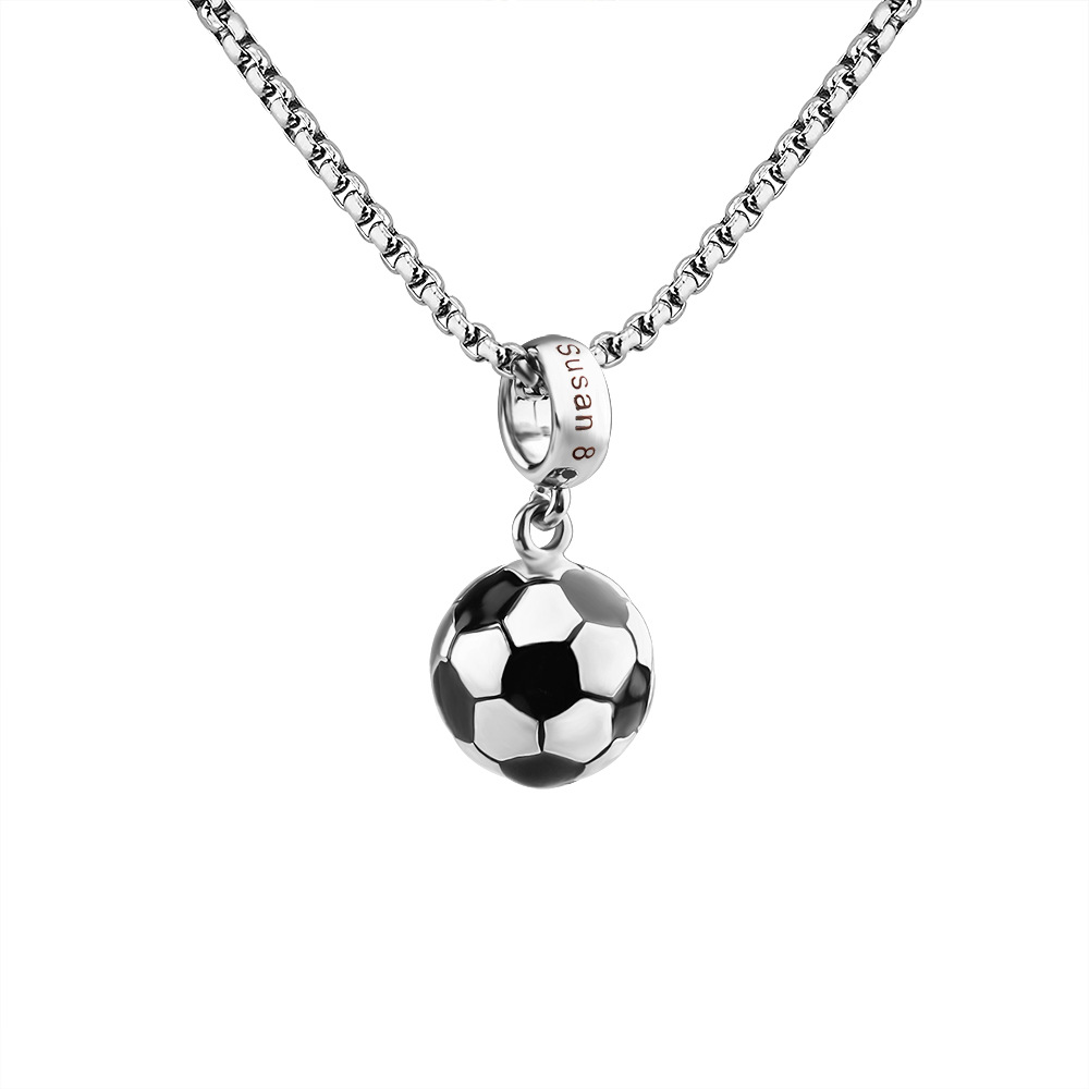 Collana scritta calcio in acciaio