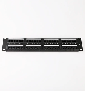 工厂价格RJ45 48端口2U机架可安装直通耦合器5e类UTP 19英寸，带可拆卸后杆接线板 - Product Image 6
